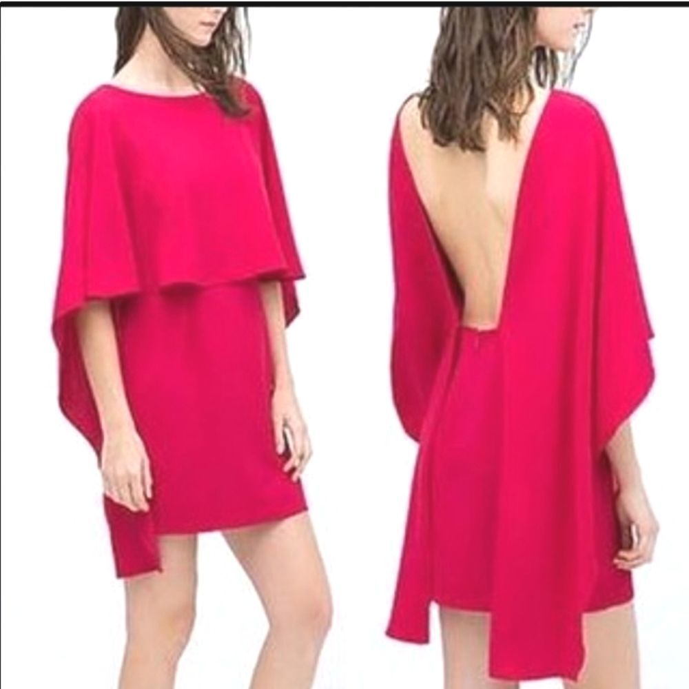 Zara Fuchsia Backless Dress